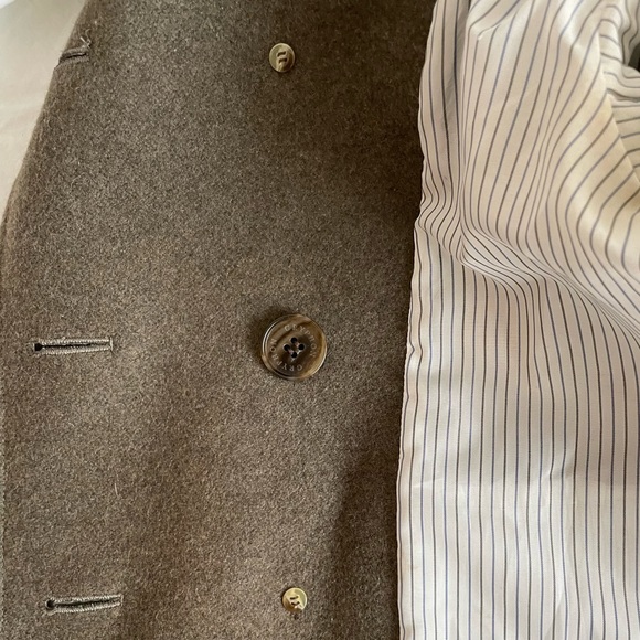 Gryphon New York Olive Shrunken Wool Pea Coat Double Breasted Size XS - Picture 7 of 12